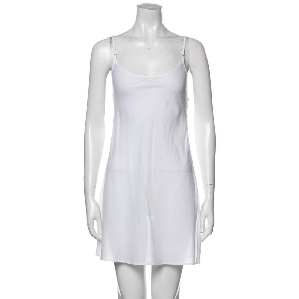 LoveShackFancy White Scoop Neck Mini Dress